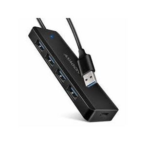 USB HUB 4 x USB 3.2 Gen1, USB-AM, 19cm, USB-C power IN, Axagon HUE-C1A