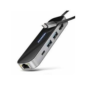 USB HUB AXAGON HMC-6GLN 2xUSB3.2 Gen 2, 1xUSB-C, HDMI, GLAN