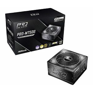 ASRock PSU PRO Series PRO-M750G, 750W, 80 Gold, Modular