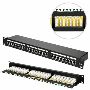 Extralink CAT6 STP Patchpanel 24 port