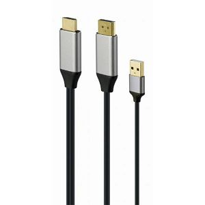 Gembird Active 4K HDMI male to DisplayPort male adapter cable, 2 m, black