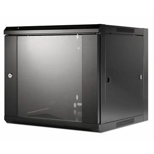 Intellinet 19" Wallmount Cabinet, 9U, 600 mm (23.6 in.) Depth, Black