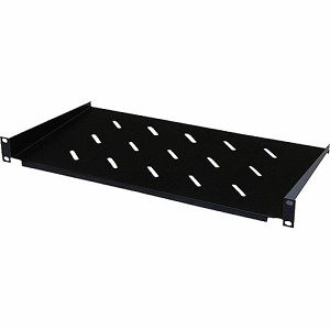 NaviaTec 19" polica za mrežni ormar, 250 mm, 1U, Cantilever, crna