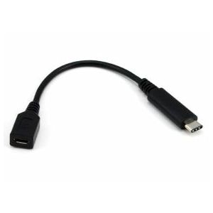 NaviaTec USB 2.0 C muški na USB 2.0 micro B ženski kabel, 2m, crni