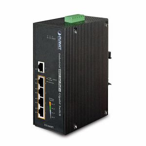 Planet Industrial 5P Gig Switch w 4 802.3at PoE ports (wide operating temp range)