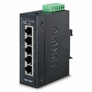Planet Compact Industrial 5-Port 10 100TX Ethernet Switch