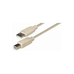 Transmedia USB 2.0 AB, Beige, 1,8m
