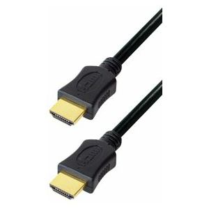 Transmedia High Speed HDMI cable with Ethernet 0,5m gold plugs, 4K