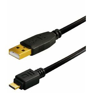 Transmedia USB typeA plug-Micro USB typeA Gold Plated Plug