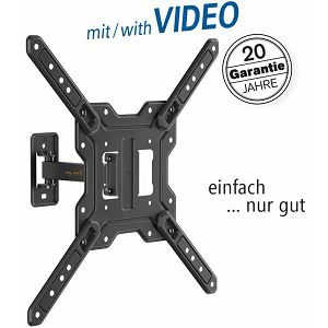 Transmedia Highly flexible TV wall bracket, 23" - 65", Black