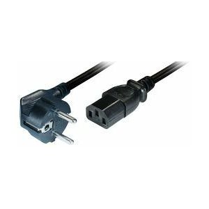 Transmedia Power Cable Schuko - angled IEC 320 plug 0,5m