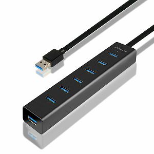 AXAGON HUE-SA7BP 7x USB3.0 Hub, Charging + AC Adapter