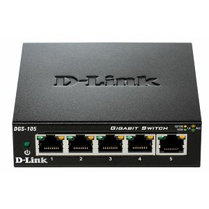 D-Link switch neupravljivi, DGS-105/E (metalno kućište)
