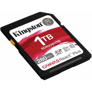 Kingston 1TB SDXC Canvas React Plus UHS-II  280R/150W U3 V60 for Full HD/4K 