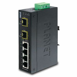 Planet Industrial 4-Port Gigabit 2-Port Gig SFP Ethernet Switch