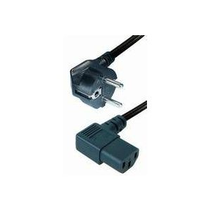 Transmedia Power Cable Schuko -angled IEC 320 plug 2m