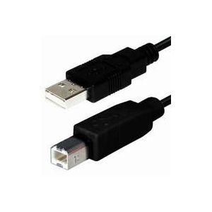 Transmedia USB 2.0 AB, Black, 1,8m