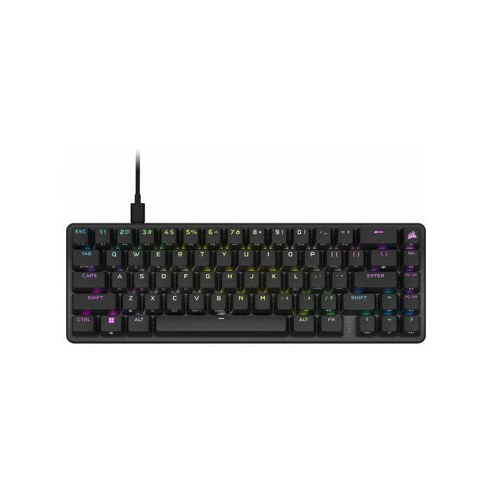Tipkovnica Mehanička Corsair K65 PRO MINI RGBBacklit RGB LED, CORSAIR OPX, Black, Black PBT